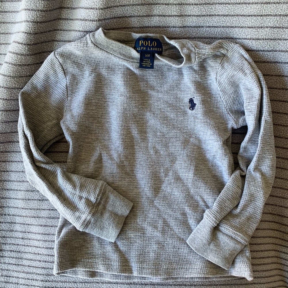 3t waffle knit long sleeve Ralph Lauren